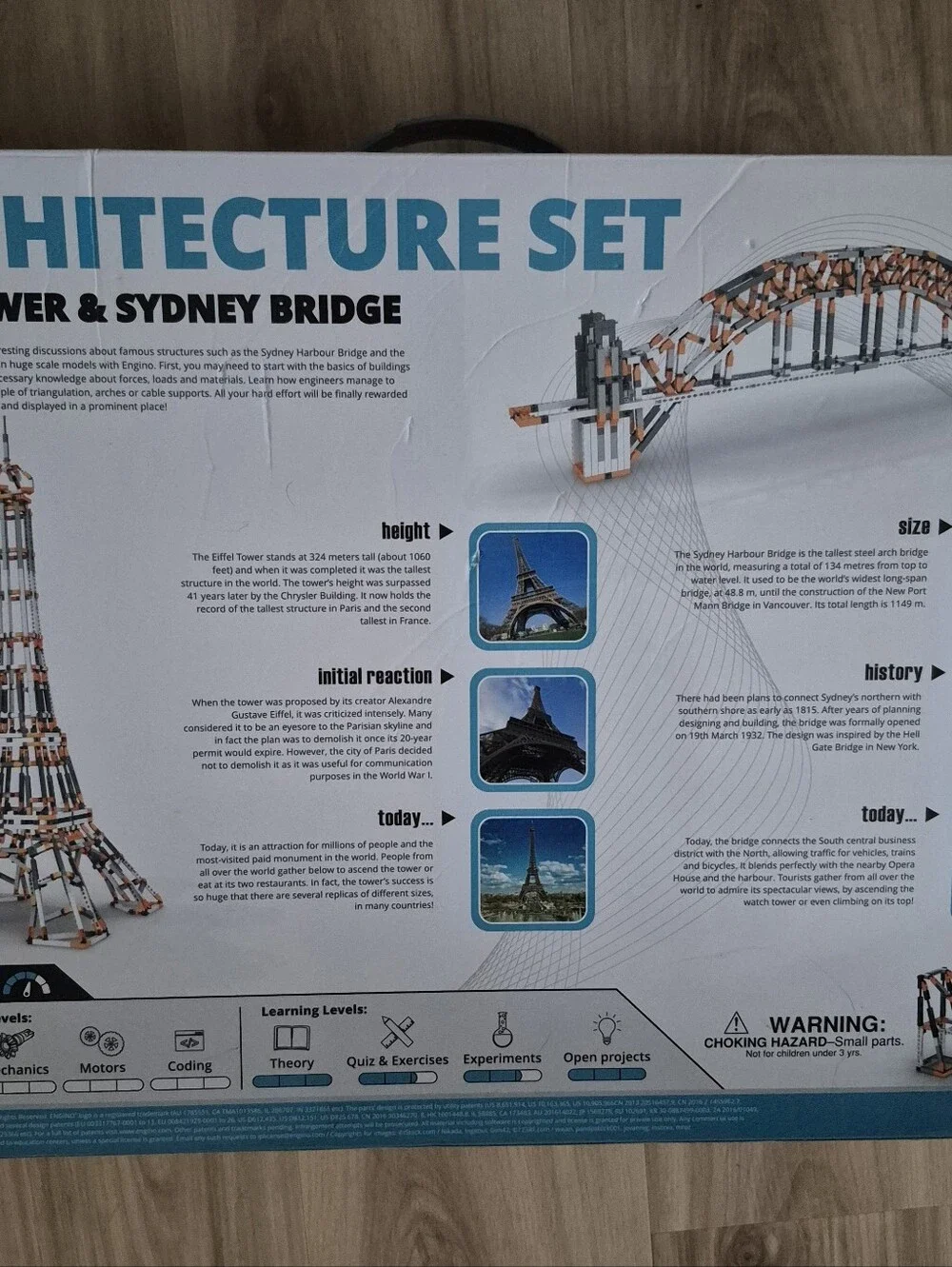 NWOT Engino Discovering STEM Architectural Kit- Eiffel Tower & Sydney Bridge